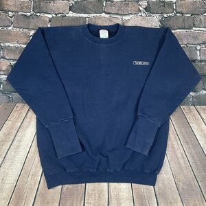 Vintage Handcuffs Sweatshirt Mens Large Blue Crewneck Pullover Sweater 90s Skate